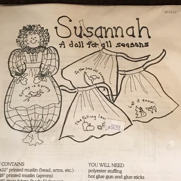 🐈OKC🐈 NWT Susannah Doll & Apron Kit - Picture 4 of 8